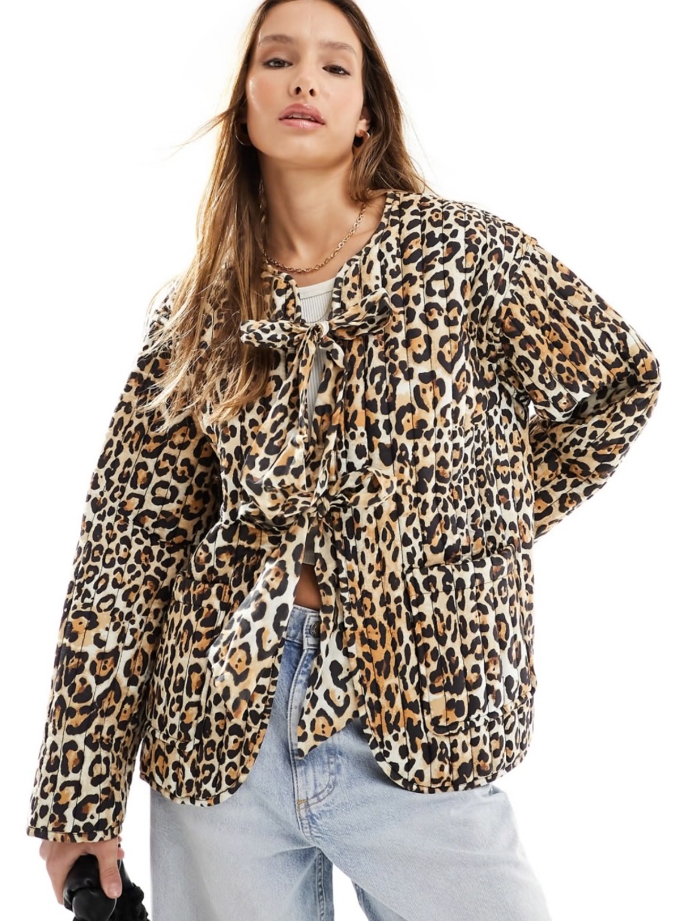 ASOS DESIGN Leopard Print Quilted Jacket 0 Cheetah Fall Coat Maximalism Chic